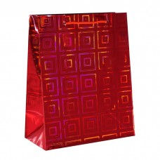 Пакет-сумочка бум 49*69*16 голограмма, цвет Красный