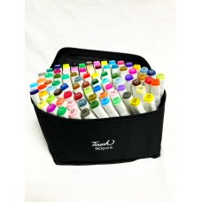 Маркеры для скетчинга, набор 80 цветов белые в сумке